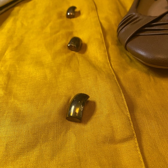 VINTAGE MUSTARD YELLOW DRESS - Picture 4 of 6